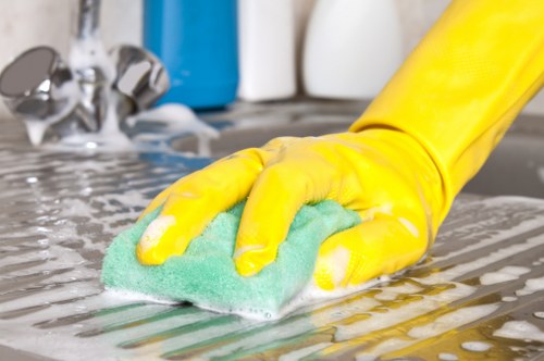 Waste handling and disposal compliance during cleaning work