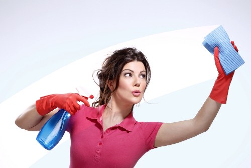 Experienced Downe Carpet Cleaners working on a residential interior